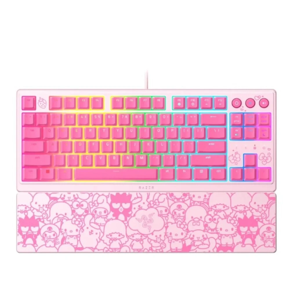 BNIB Razer x Hello Kitty Ornata v3 Tenkeyless Gaming Keyboard, Pink